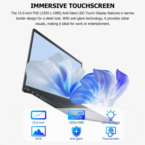 Dell Inspiron 3530 15.6" FHD Touchscreen Laptop,Intel Core i7-1355U,Up to 64GB RAM,4TB SSD,Numeric Keypad,WiFi 6,Win 11,Black - Image 4
