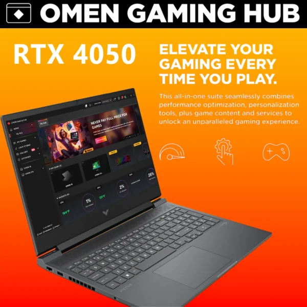 HP Newest Victus 15 RTX 4050 Gaming Laptop，Intel i5-13420H, 15.6'' FHD 144HZ Display, Up to 64G RAM,2TB SSD, Win 11 Pro, Mouse - Image 4