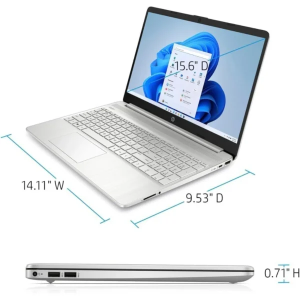 HP 14" Business Laptop,Intel Pentium N5030,32GB RAM,1TB SSD,Intel UHD Graphics,Windows 11,Silver,with Gaming Mouse - Image 5