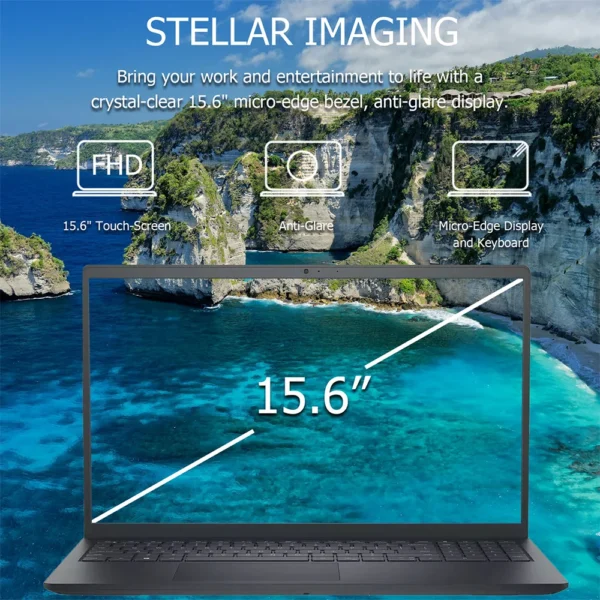 Dell Inspiron 3530 15.6" FHD Touchscreen Laptop,Intel Core i7-1355U,Up to 64GB RAM,4TB SSD,Numeric Keypad,WiFi 6,Win 11,Black - Image 2