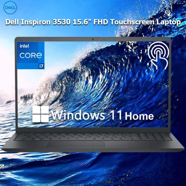 Dell Inspiron 3530 15.6" FHD Touchscreen Laptop,Intel Core i7-1355U,Up to 64GB RAM,4TB SSD,Numeric Keypad,WiFi 6,Win 11,Black