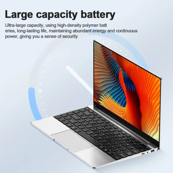 14.1" Ultra Slim Laptop 16GB RAM 2TB SSD Intel N3700 Notebook Gamer 1920*1080 Display Office Study Computer PC Windows 11 Pro - Image 2