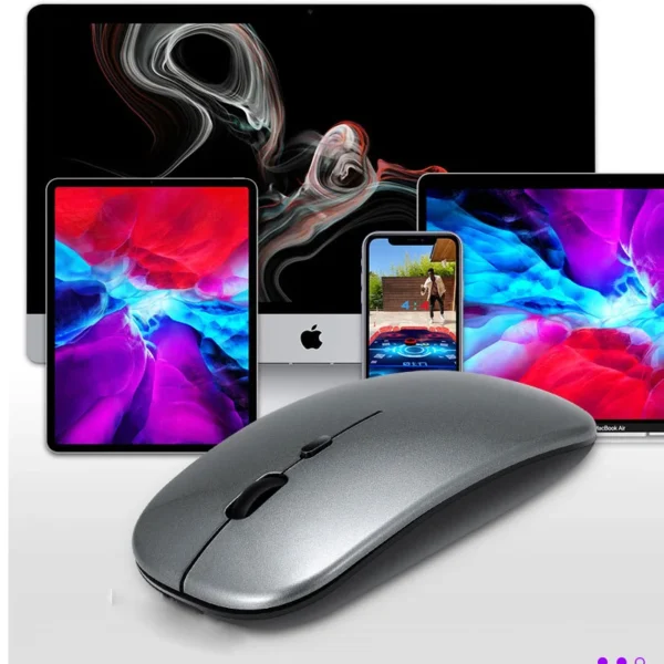 2.4GHz Wireless + Bluetooth 5.0 Wireless Mouse For Tablet Laptop Computer Ultra Thin Wireless Mice AAA Battery Version - Image 2