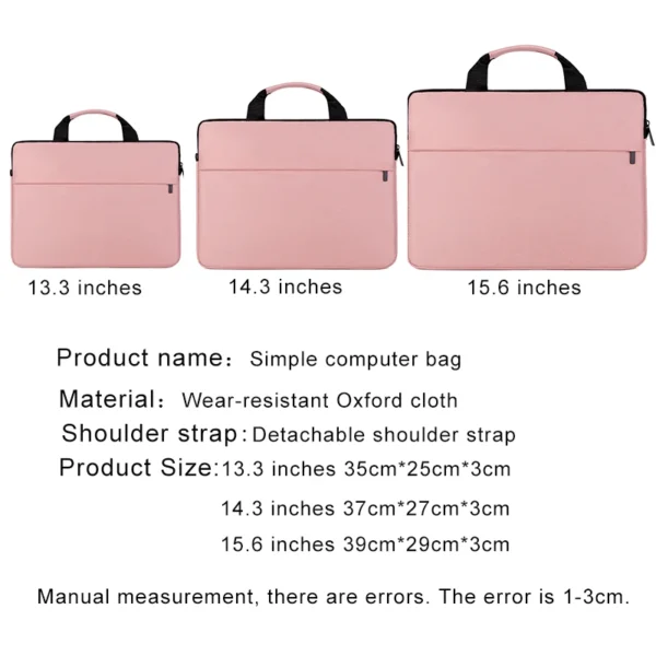 Laptop Bag Women 2023 13.3 14.1 15.6 17 Inch Office Notebook Sleeve Case Travel Computer Handbag Elegant Fashion Luxury - Image 3