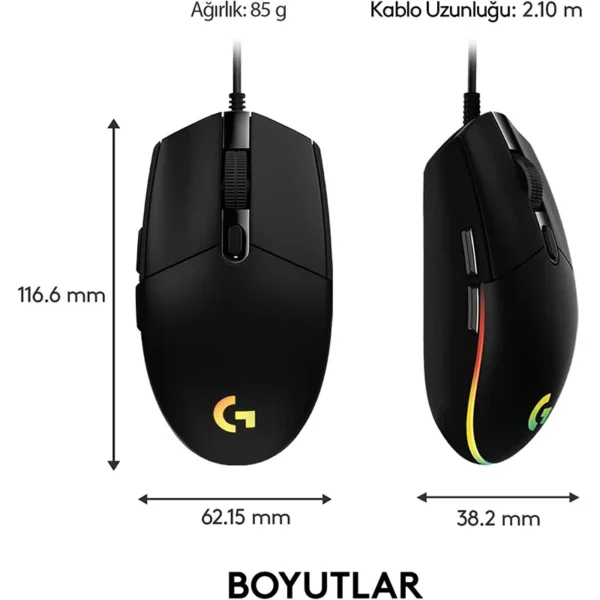 Original Logitech Gaming Mouse G102 USB Type A 8000 DPI PC / Mac / Laptop Laptop Accessories Mouse - Image 6
