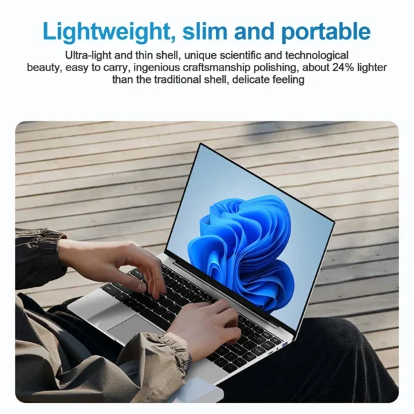 14.1" Ultra Slim Laptop 16GB RAM 2TB SSD Intel N3700 Notebook Gamer 1920*1080 Display Office Study Computer PC Windows 11 Pro - Image 4