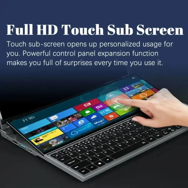 Dual Screen Laptop 16.1 Inch + 14.1 Inch Touch Screen Core i7 10750H Processor Gaming Laptop DDR4 16/32GB SSD Notebook Computer - Image 4