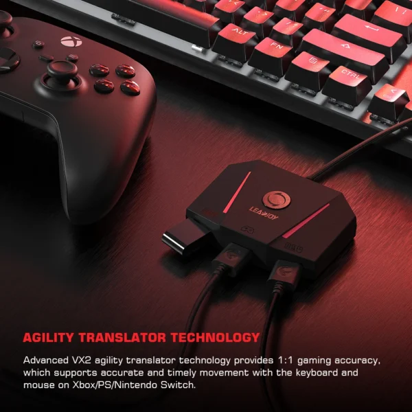 LEADJOY VX2 AimBox Keyboard Mouse Controller Adapter Converter for Xbox Series X, Xbox Series S, PlayStation 4 Nintendo Switch - Image 4