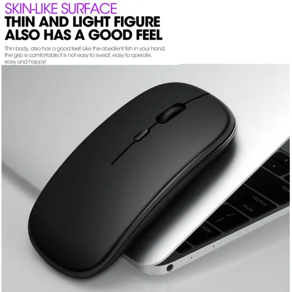 2.4GHz Wireless + Bluetooth 5.0 Wireless Mouse For Tablet Laptop Computer Ultra Thin Wireless Mice AAA Battery Version - Image 3