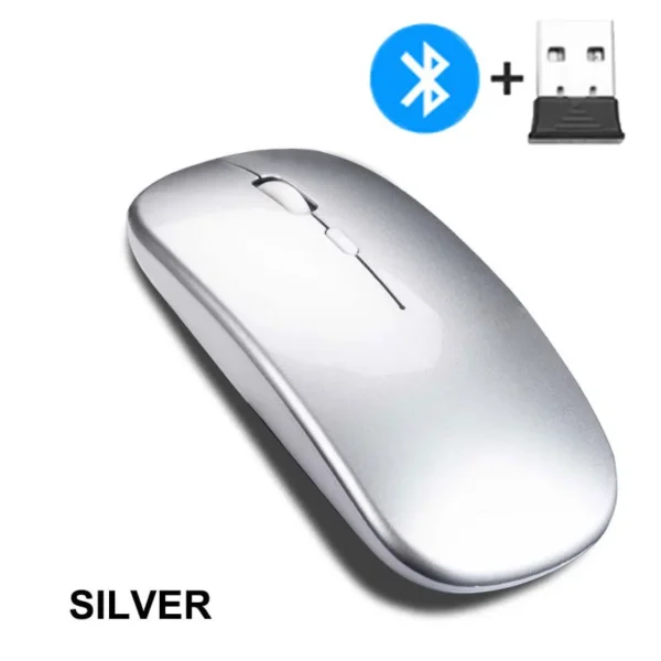 2.4GHz Wireless + Bluetooth 5.0 Wireless Mouse For Tablet Laptop Computer Ultra Thin Wireless Mice AAA Battery Version - Image 6