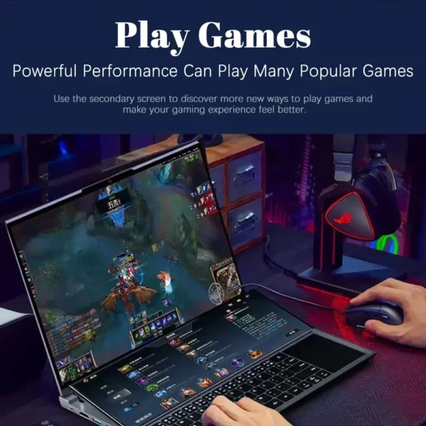 Dual-screen Laptop 14 inch Touch LCD 32GB/16GB/8GB RAM 2TB/1TB/512GB SSD I7 10th Generation 6 Cores Gaming Laptops Notebook - Image 4