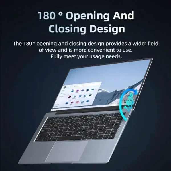 14.1" Ultra Slim Laptop 16GB RAM 2TB SSD Intel N3700 Notebook Gamer 1920*1080 Display Office Study Computer PC Windows 11 Pro - Image 6