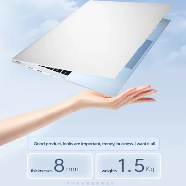 Laptop 16 Inch Intel N95 32GB RAM 2TB SSD Fingerprint Unlock 4 Cores 4 Threads 3.4 GHz Wifi5 HD Camera Portable DDR4 Computer PC - Image 5