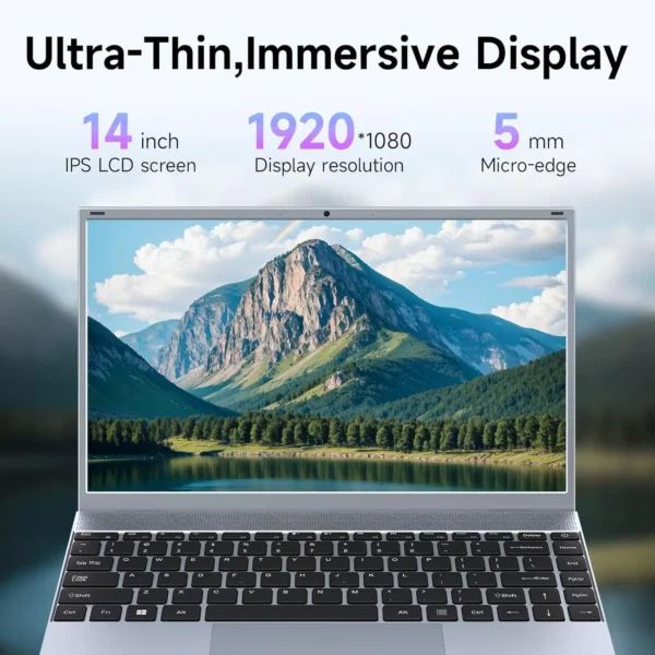 14 Inch Laptop J3710 8GB RAM 256GB SSD Windows 11 For Students And Business - Image 3